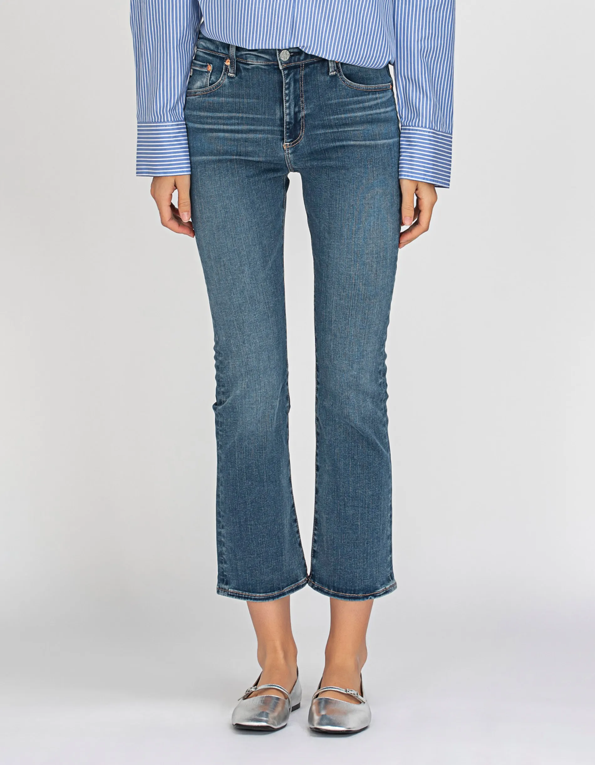 AG Jodi Crop High Rise Slim Flare Blue // Kick-Flare Jeans