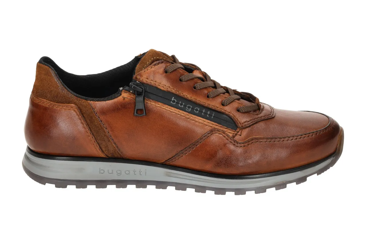 bugatti Cirino Schuhe Sneakers braun Leder A021I