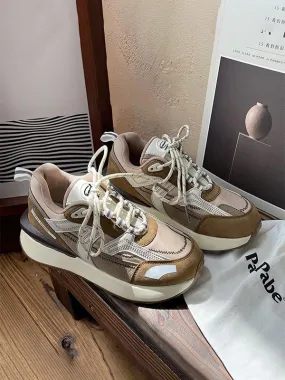 Chunky Sneakers mit Logo und Farbblock