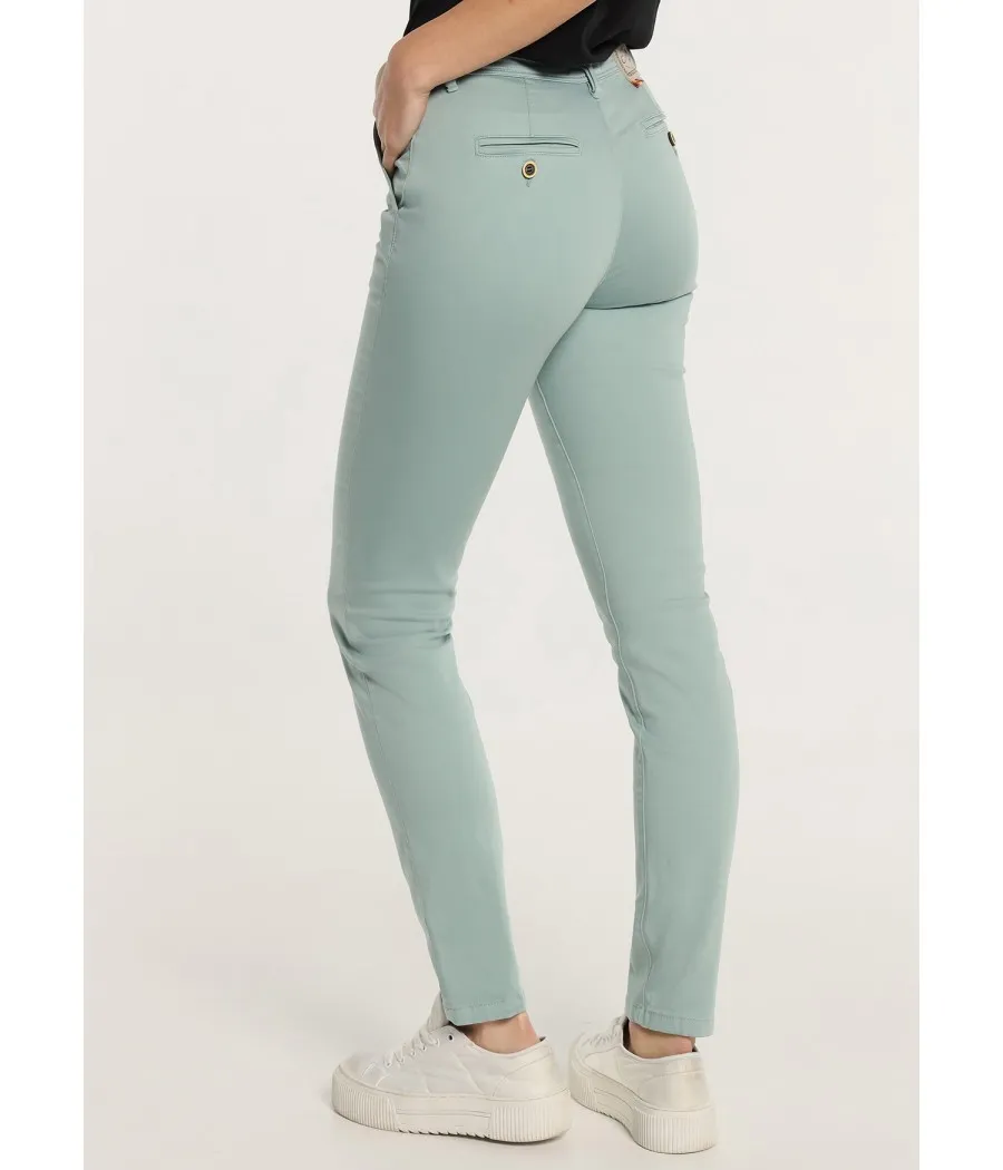 CIMARRON - CLYDE-NECTAR - Chinohose | Slim – Kurzer, elastischer Satin | Größe in Zoll