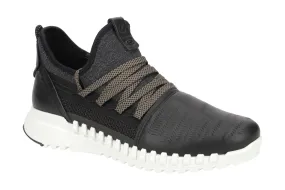 Ecco Zipflex Schuhe schwarz Leder Sneaker 803743