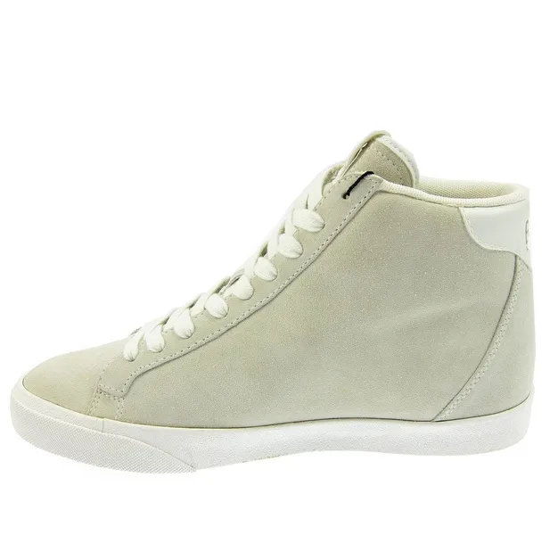EMPORIO ARMANI EA7 Damen Women Schuhe High Top Sneaker Shoes Leder Leather Beige