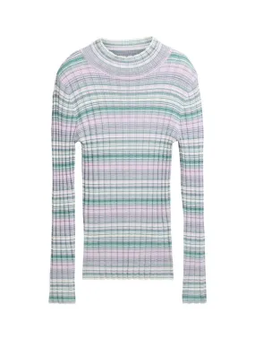 Gestreifter Pullover mit Stehkragen