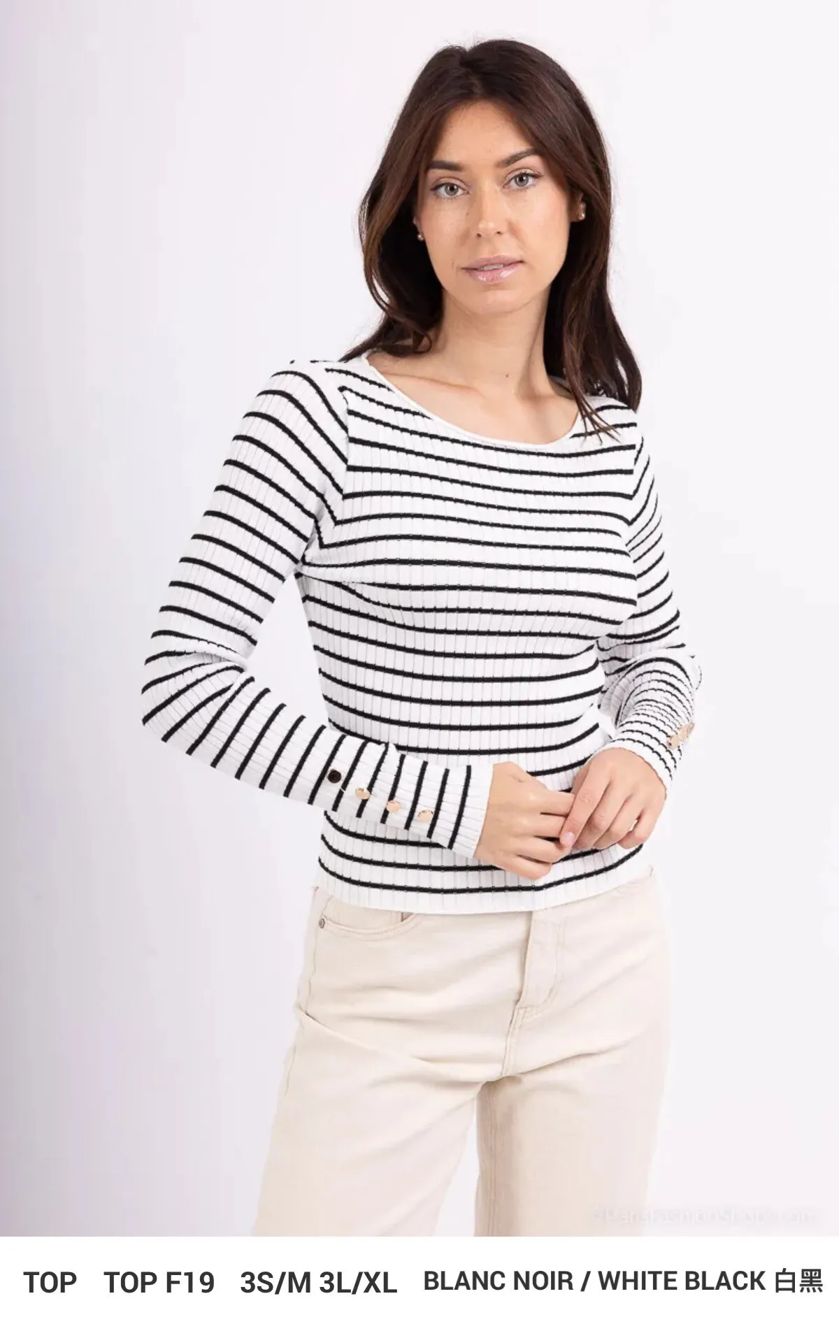 Gestreifter, taillierter Pullover für DAMEN