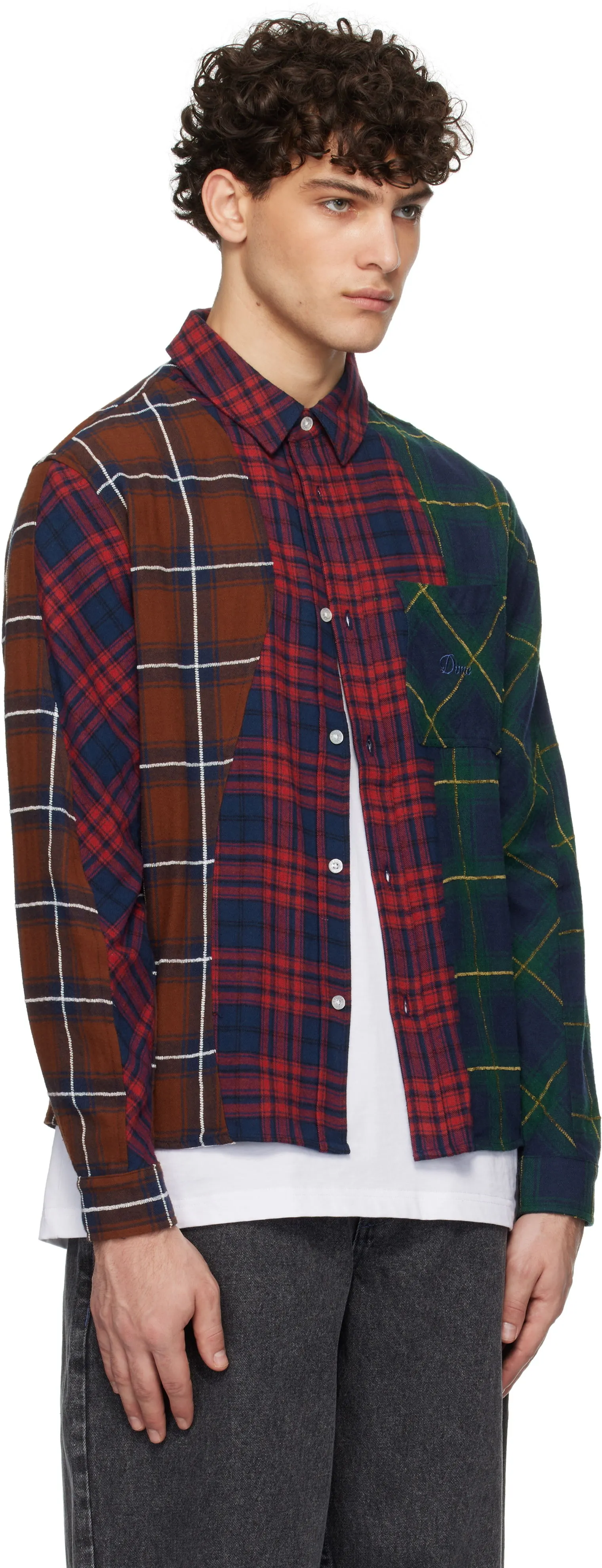 Hemd Dime Triple Plaid Shirt DIMEHO249MUL