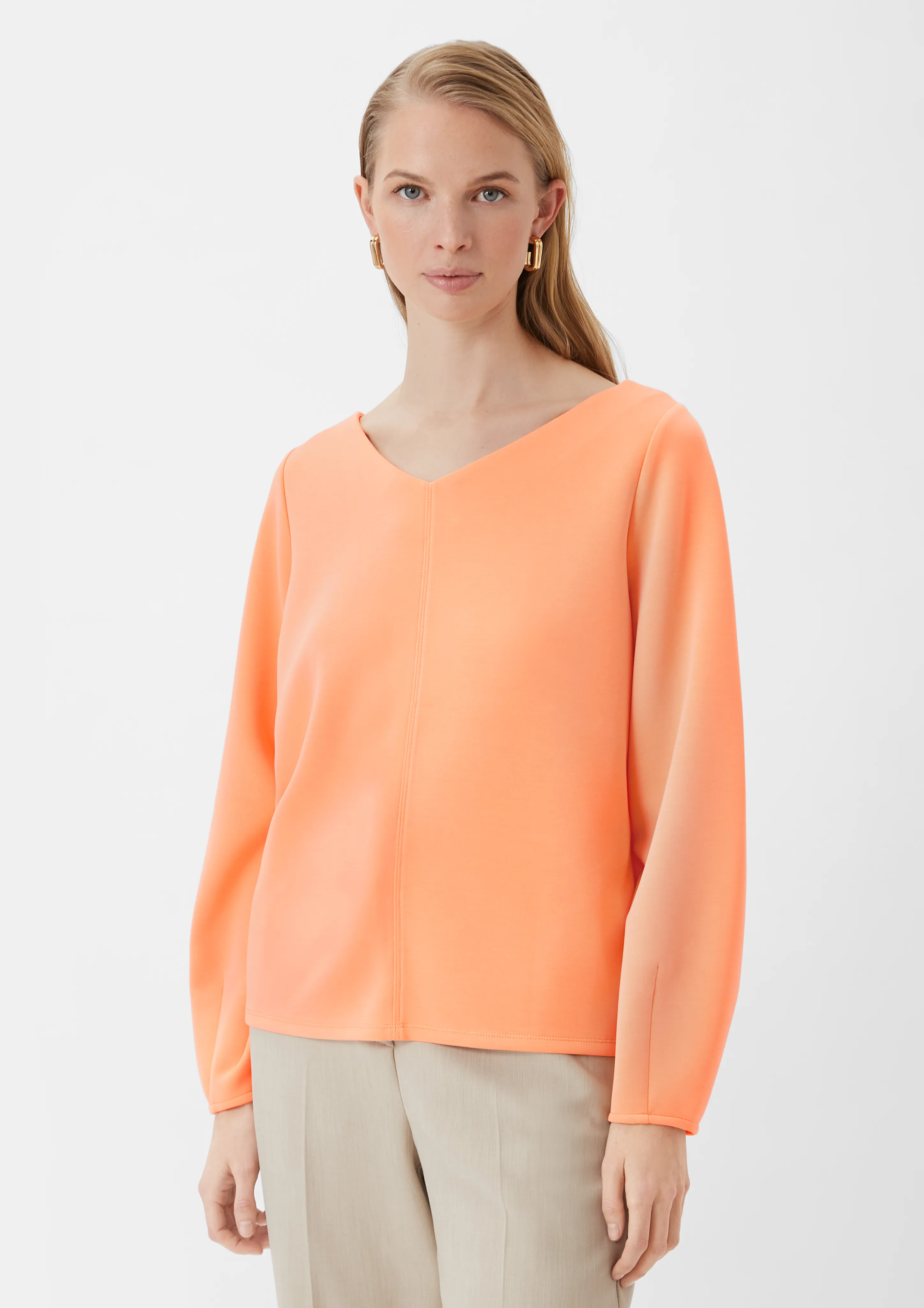 Langarmshirt aus weichem Scuba