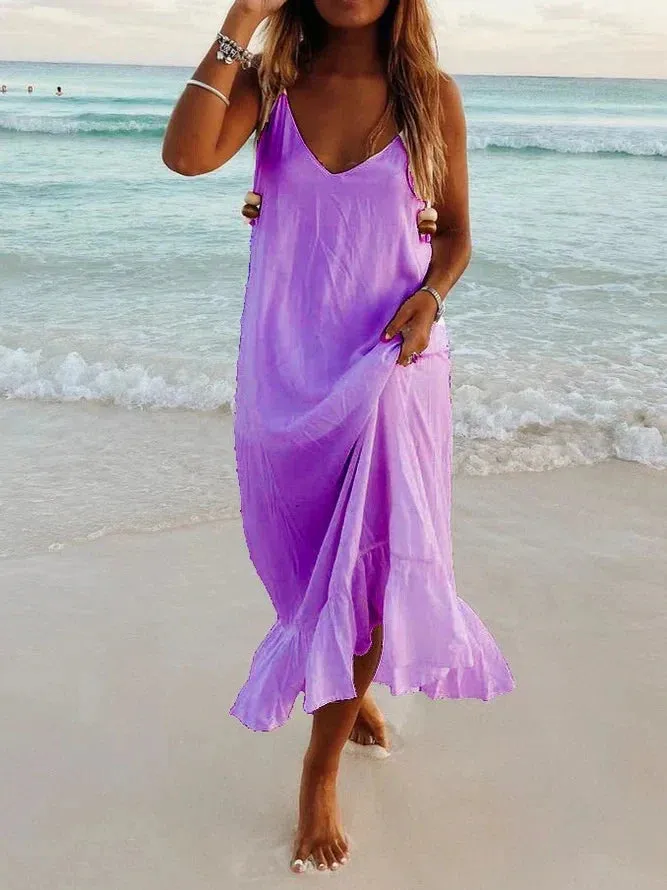 Marineblaues Bohemian-Kleid