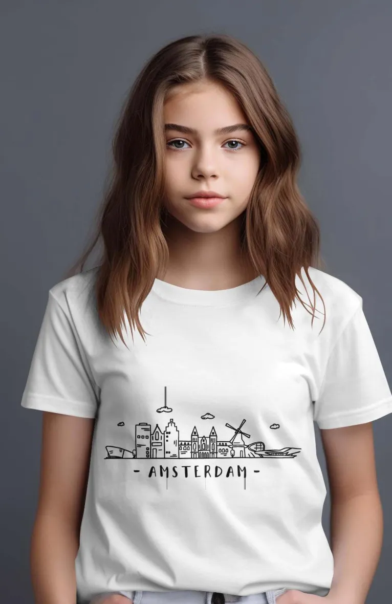 Mädchen-T-Shirt | Skyline Amsterdam