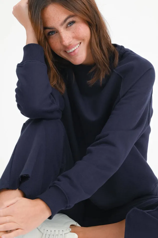 Pullover mit Rundhalsauschnitt in Navy