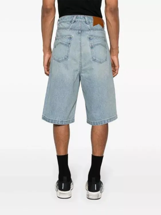   Rhude  Drop-Crotch Denim Shorts Blue
