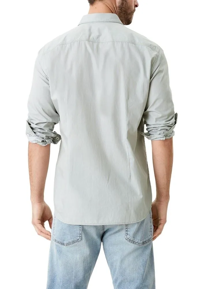 s.Oliver Hemd Langarm Slim Fit Baumwolle grün 2109893