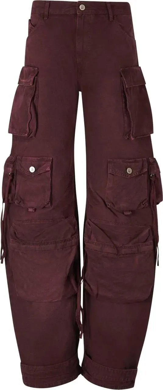   The Attico  Fern Cargo Jeans rot  Jeans mit geradem Bein 